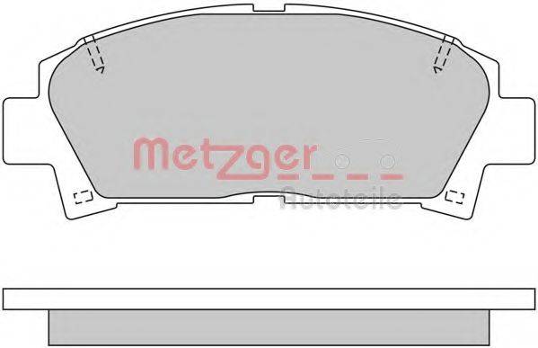 Комплект тормозных колодок, дисковый тормоз METZGER 1170398